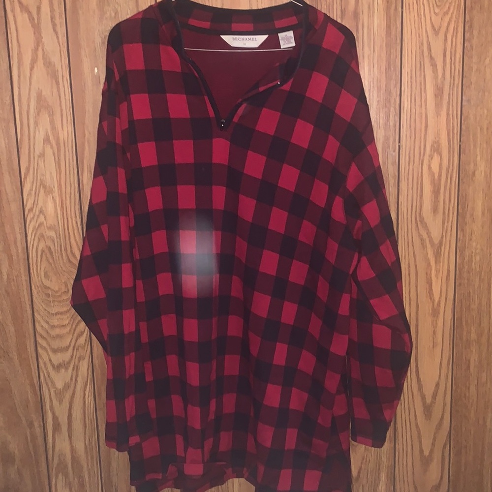 Red and black plaid shirt